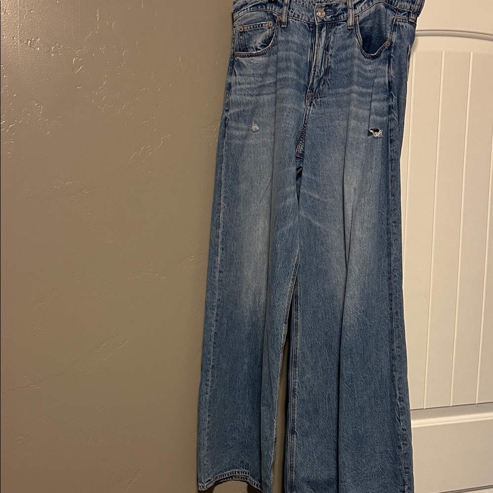 American Eagle Outfitters Blue Flare & Wide Leg Jeans